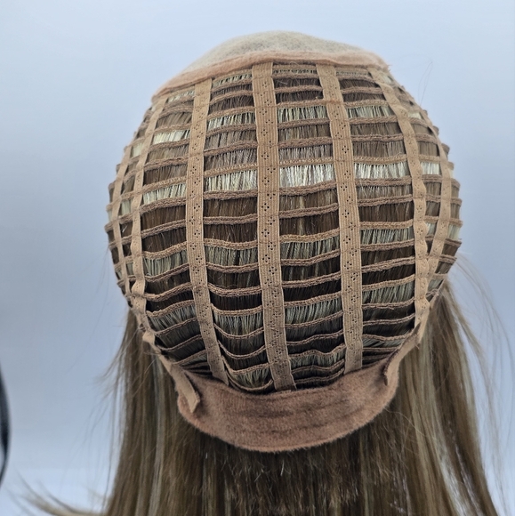 Nels Wigs Kay Light Brunette & Blonde Highlights Monofilament Wig - Picture 12 of 15